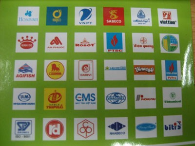 Logos of some Vietnamese enterprises selected in the 2008 National Trademark.